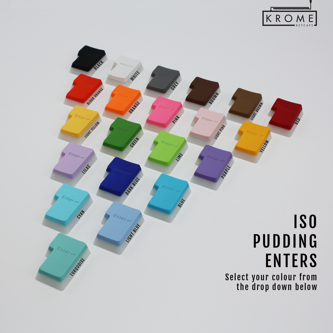 ISO Pudding Enter Keycap - Various Colours Krome Keycaps LTD Conversion Kit