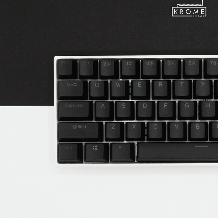 Black Italian (ISO-IT) Dual Language PBT Keycaps Krome Keycaps LTD italian