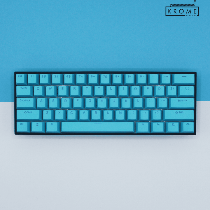 Blue German (ISO-DE) Dual Language PBT Keycaps Krome Keycaps LTD german