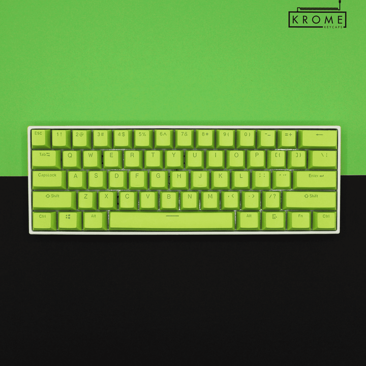 Green Swedish (ISO-SE) Dual Language PBT Keycaps Krome Keycaps LTD swedish