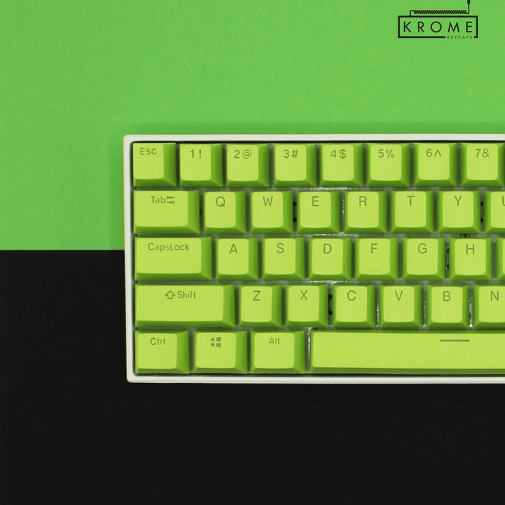 Green French (ISO-FR) Dual Language PBT Keycaps Krome Keycaps LTD french