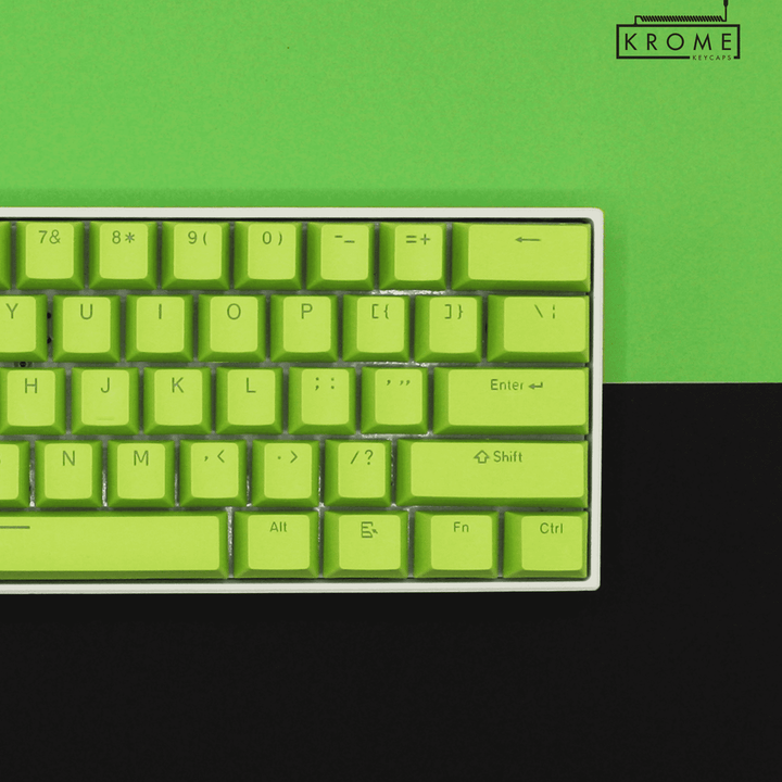 Green French (ISO-FR) Dual Language PBT Keycaps Krome Keycaps LTD french