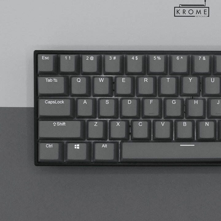 Grey Portuguese (ISO-PT) Dual Language PBT Keycaps Krome Keycaps LTD portuguese