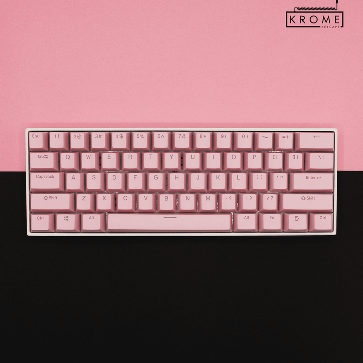 Light Pink Keychron (Layout) Dual Language PBT Keycaps Krome Keycaps LTD mac & multimedia