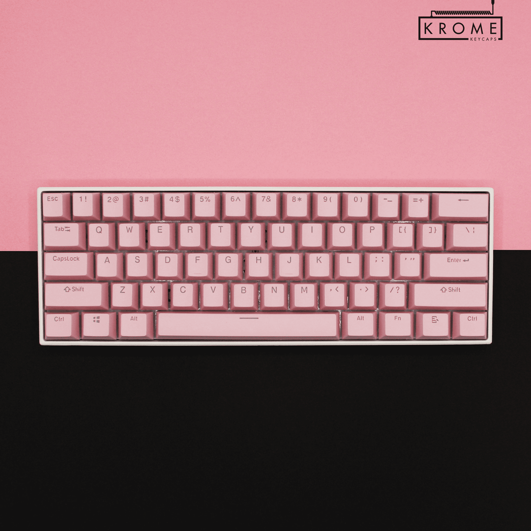 Light Pink UK Dual Language PBT Keycaps Krome Keycaps LTD Single Colour, UK