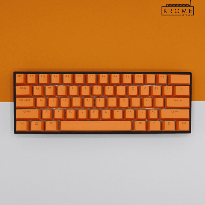 Orange Swedish (ISO-SE) Dual Language PBT Keycaps Krome Keycaps LTD swedish