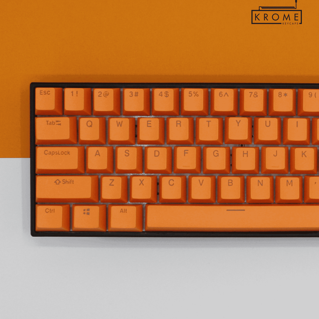 Orange Swiss (ISO-CH) Dual Language PBT Keycaps Krome Keycaps LTD swiss