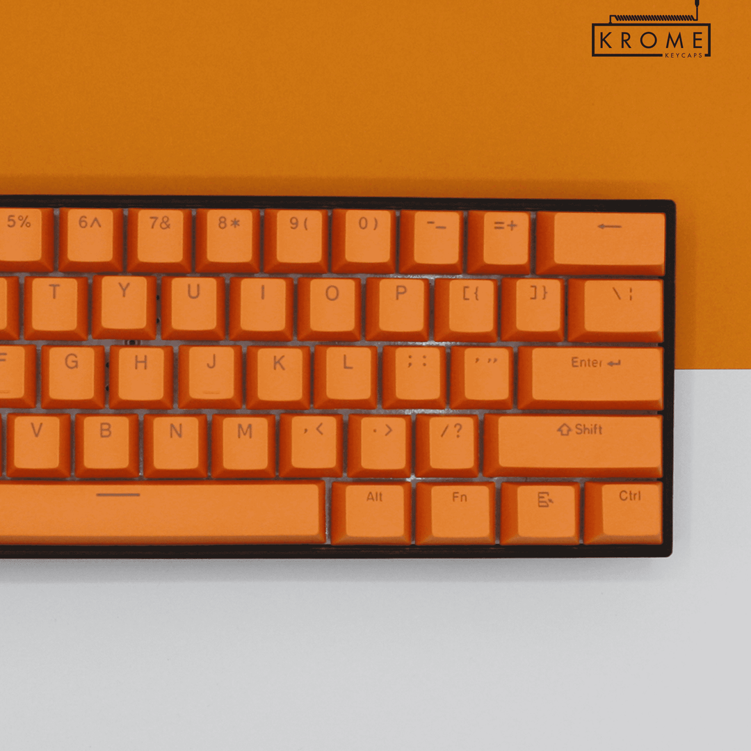 Orange Keychron (Layout) Dual Language PBT Keycaps Krome Keycaps LTD mac & multimedia