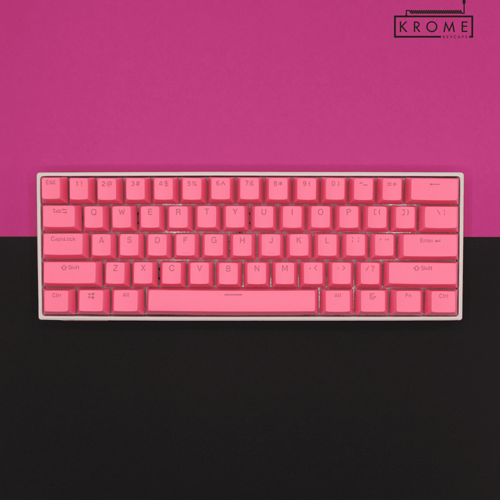 Pink UK & Mac/Multimedia Dual Language PBT Keycaps Krome Keycaps LTD mac & multimedia