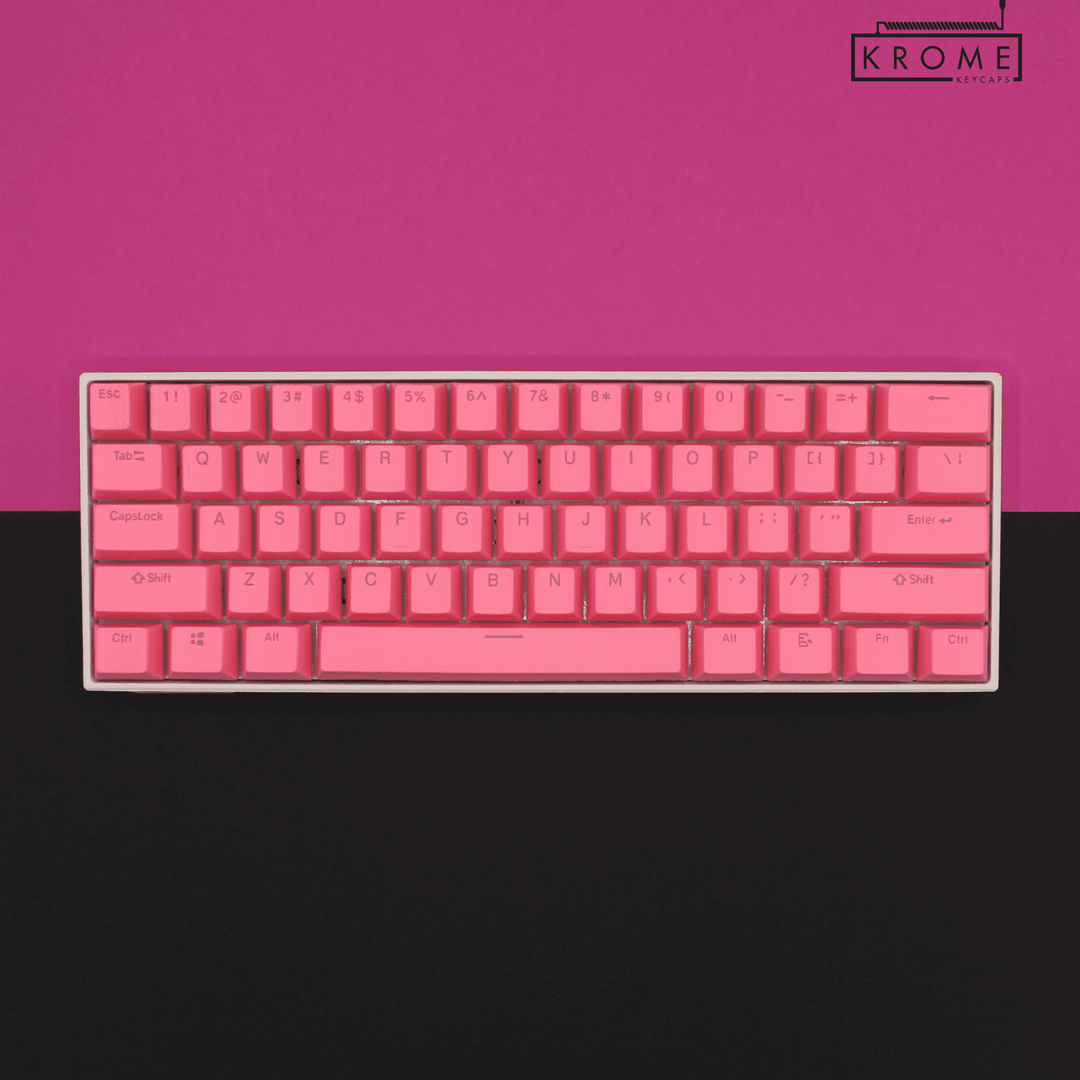 Pink Keychron (Layout) Dual Language PBT Keycaps Krome Keycaps LTD mac & multimedia