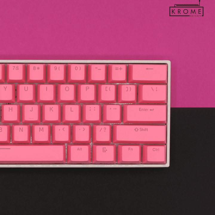 Pink German (ISO-DE) Dual Language PBT Keycaps Krome Keycaps LTD german