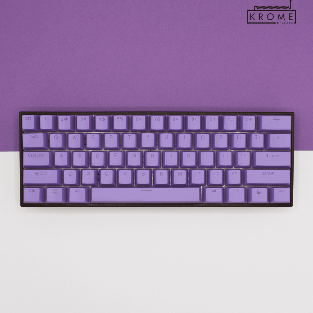 Purple Portuguese (ISO-PT) Dual Language PBT Keycaps Krome Keycaps LTD portuguese