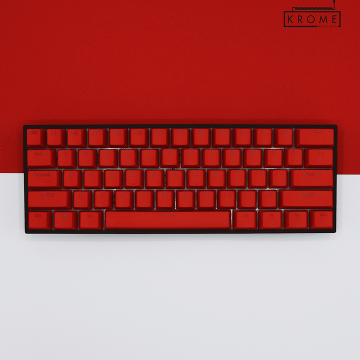 Red Hungarian (ISO-HU) Dual Language PBT Keycaps Krome Keycaps LTD hungarian