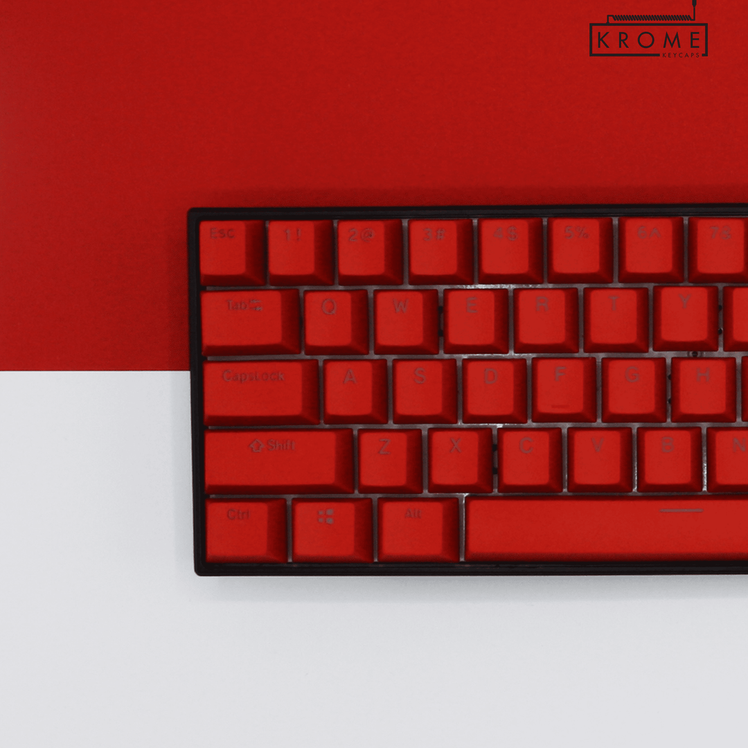 Red UK & Keychron (Layout) Dual Language PBT Keycaps Krome Keycaps LTD mac & multimedia