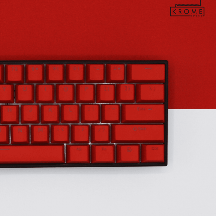 Red Hungarian (ISO-HU) Dual Language PBT Keycaps Krome Keycaps LTD hungarian