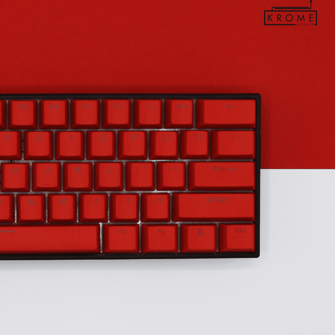 Red Mac & Multimedia Dual Language PBT Keycaps Krome Keycaps LTD mac & multimedia