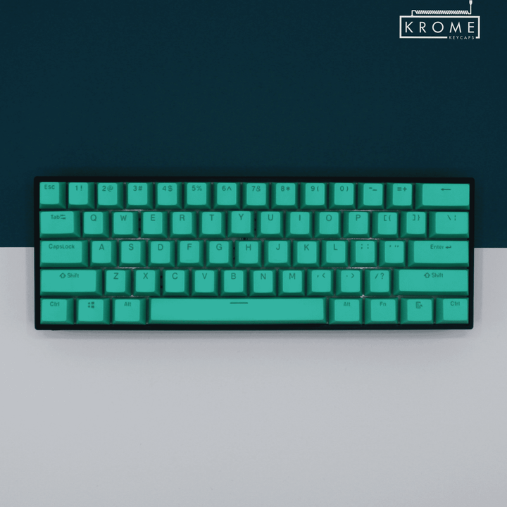 Teal Korean Dual Language PBT Keycaps Krome Keycaps LTD korean