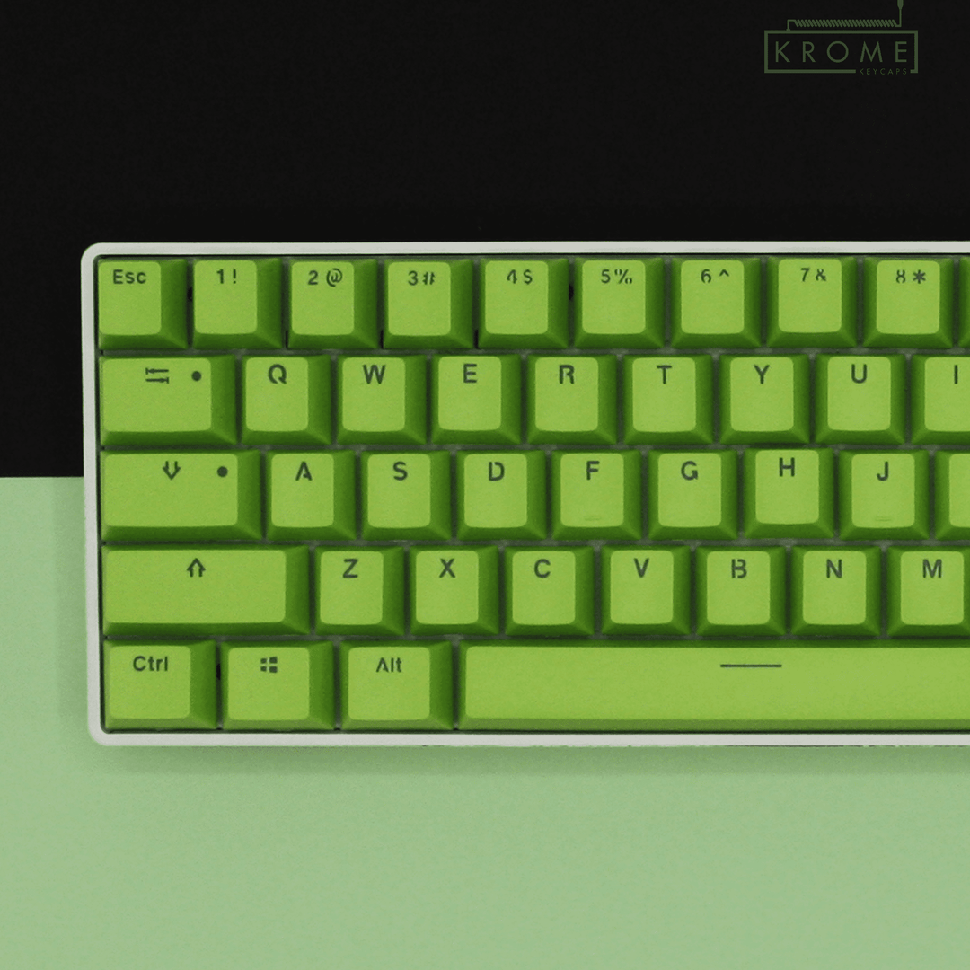 Lime Swiss (ISO-CH) Dual Language PBT Keycaps - 65/75% Krome Keycaps LTD swiss