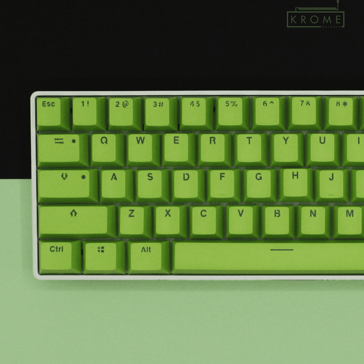 Lime UK & Mac/Multimedia Dual Language PBT Keycaps - 65/75% Krome Keycaps LTD mac & multimedia