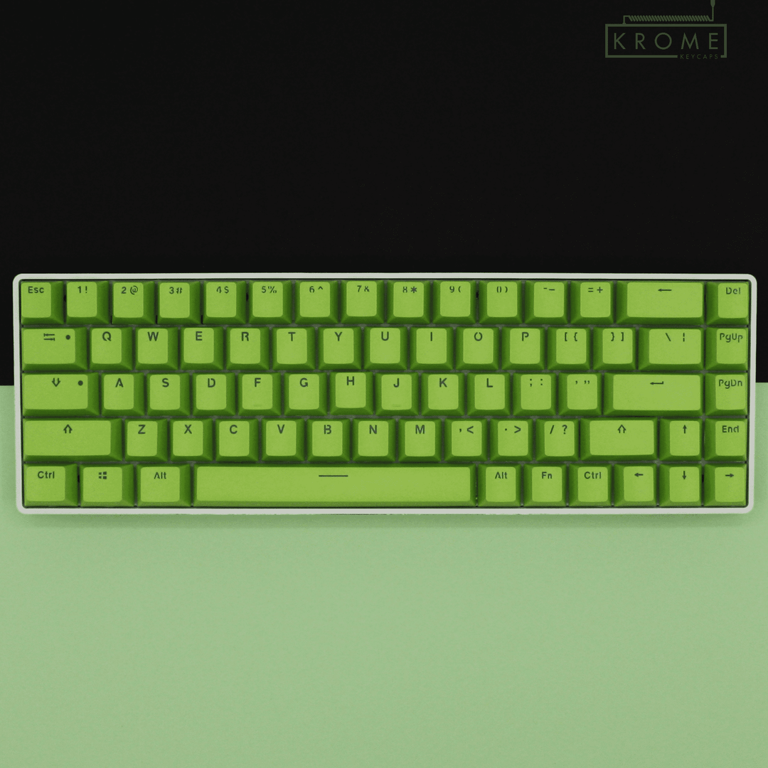 Lime Swiss (ISO-CH) Dual Language PBT Keycaps - 65/75% Krome Keycaps LTD swiss