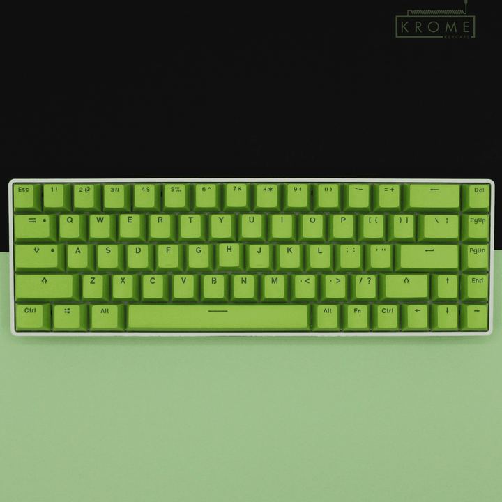 Lime Swiss (ISO-CH) Dual Language PBT Keycaps - 65/75% Krome Keycaps LTD swiss