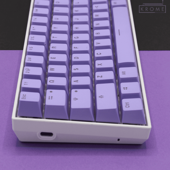 Purple PBT Spanish Keycaps - ISO-ES - 65/75% Sizes - Dual Language Keycaps - kromekeycaps