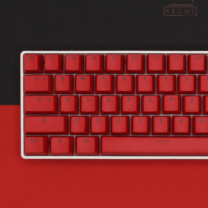 Red Spanish (ISO-ES) Dual Language PBT Keycaps - 65/75% Krome Keycaps LTD spanish