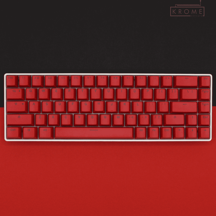 Red Italian (ISO-IT) Dual Language PBT Keycap - 65/75% Krome Keycaps LTD italian