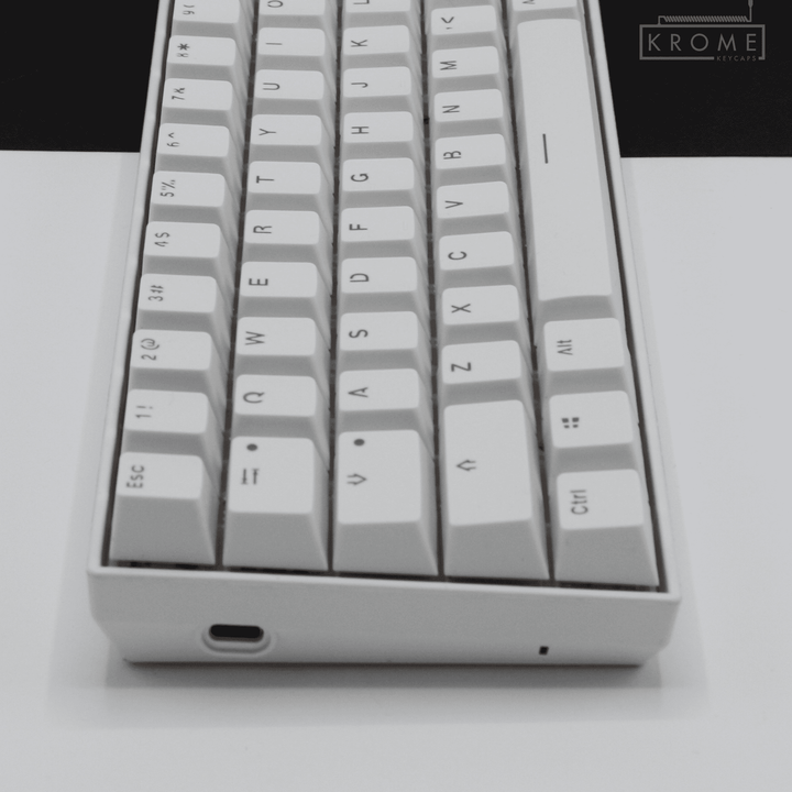 White Swiss (ISO-CH) Dual Language PBT Keycaps - 65/75% Krome Keycaps LTD swiss