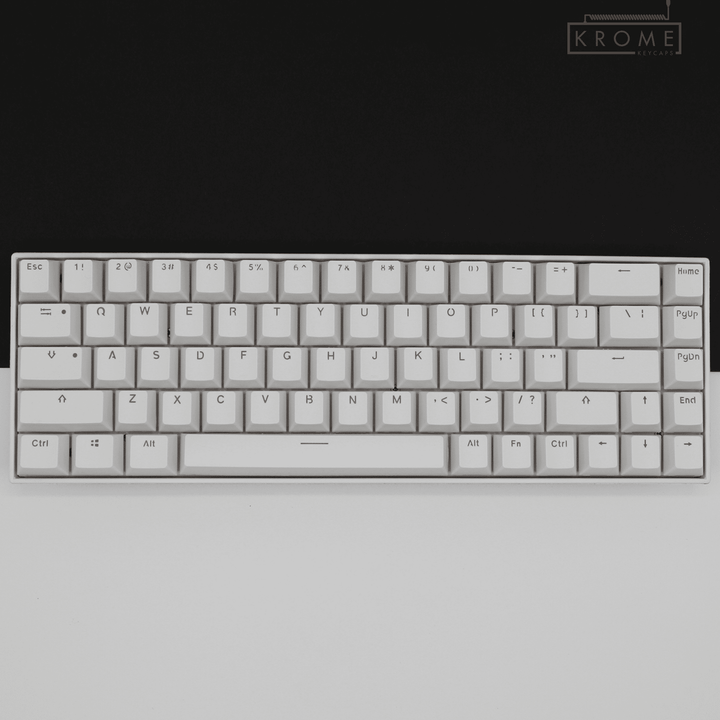 White Swiss (ISO-CH) Dual Language PBT Keycaps - 65/75% Krome Keycaps LTD swiss