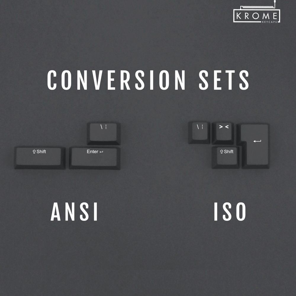 ANSI/ISO - Standard Conversion Kits - Grey Krome Keycaps LTD Conversion Kit