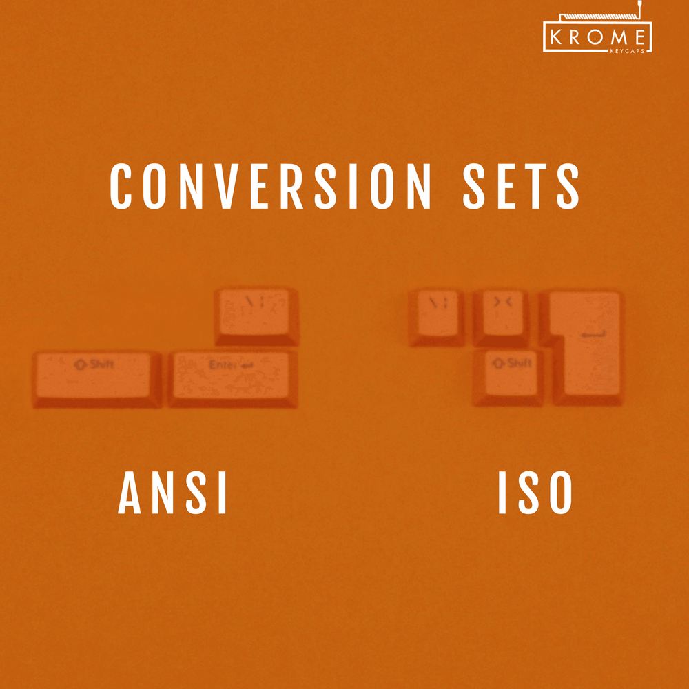 ANSI/ISO - Standard Conversion Kits - Orange Krome Keycaps LTD Conversion Kit