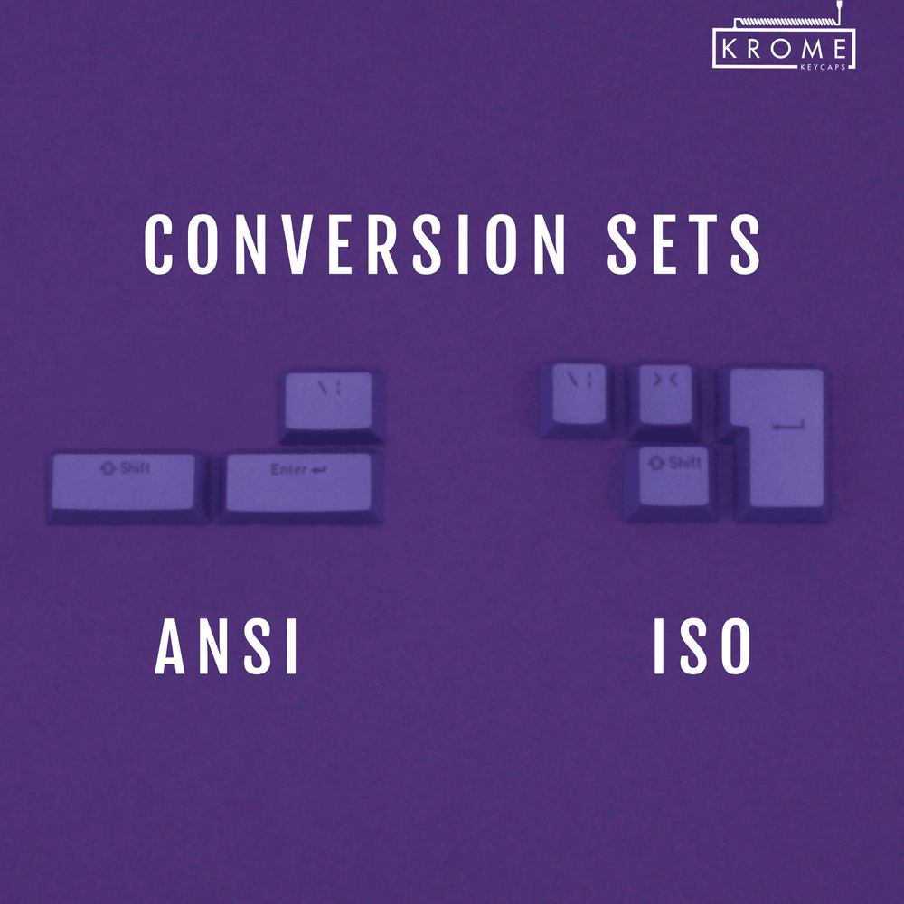 ANSI/ISO - Standard Conversion Kits - Purple Krome Keycaps LTD Conversion Kit